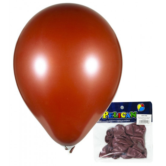 Шарики Pelican 10' (26 см), перламутр коричневый, 10шт/уп Коричневый Pelican (815708/1010-708)