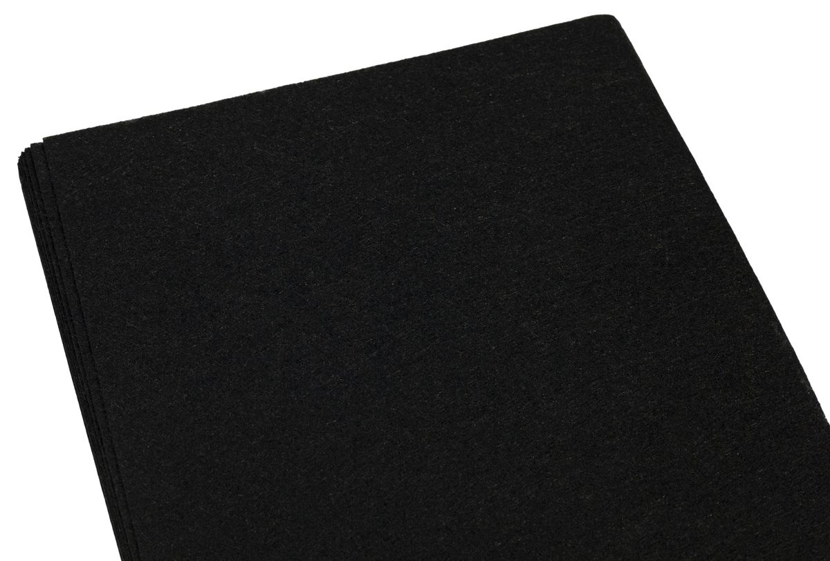 Фетр Medium MHQ170-035  20 * 30см,  10 аркушів, 1.2мм, чорний (170MHQ-035)