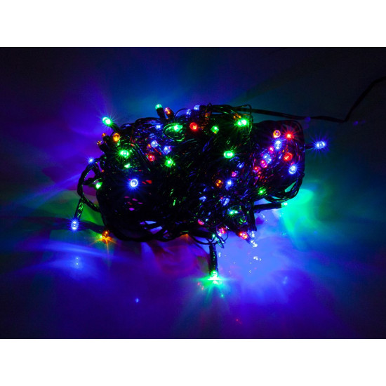 Гірлянда LED 100, провід чорний 8м (8 режимів) Unison (2-1)