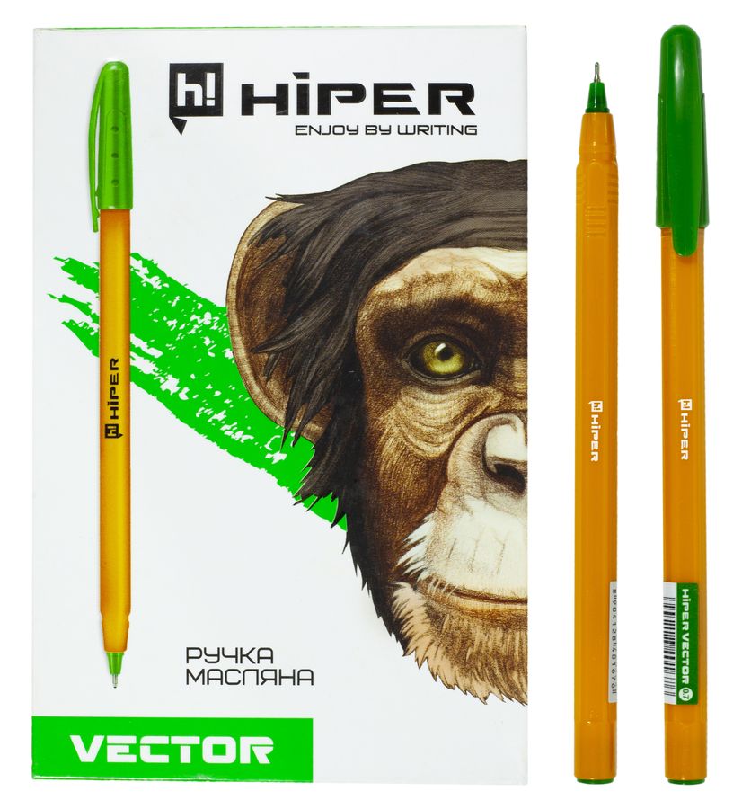 Ручка масляна Hiper Vector HO-600,  0,7мм, зелена Hiper (HO-600-з)