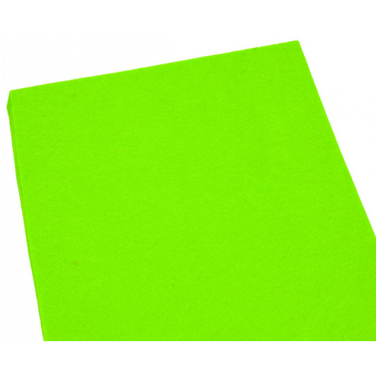 Фетр 20 * 30см 10 аркушів, 2мм, світло зелений (7785)