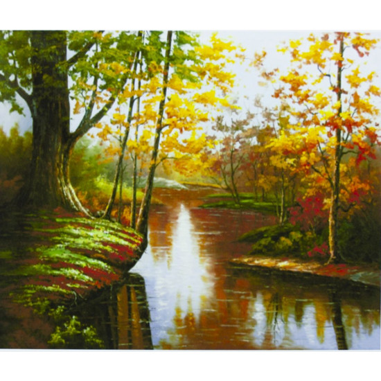 Картина за номерами "Осінній пейзаж" 40 * 50см, крас.-акрил, кисть-3шт. (1 * 5) Unison (9409)