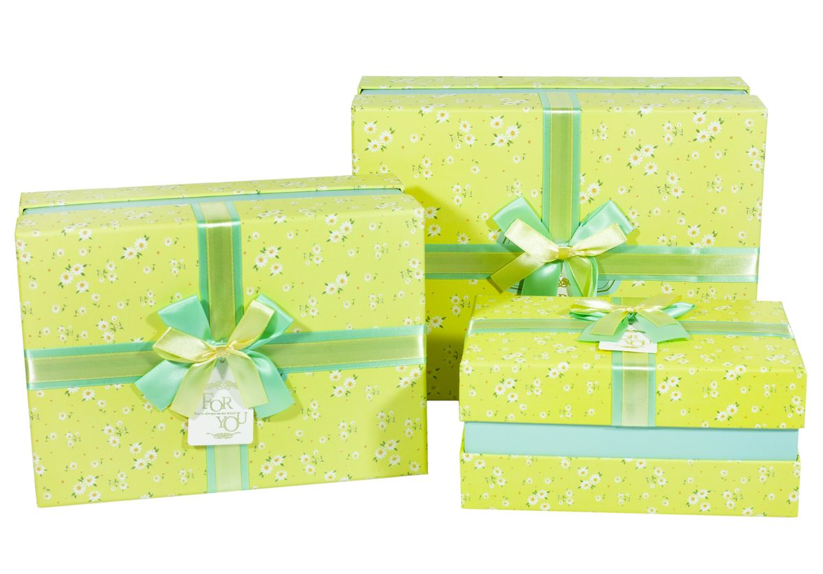 Подарункова коробка NC05-6, прямокутна, 28.5х21.5х12.8cm/24.5х17.5х11.2/20.5х13.5х9.5cm   3шт. в наборі (NC05-6)