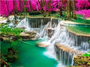 Картина за номерами "Водоспад"40 * 50см, крас.-акрил, кисть-3шт. (1 * 5)  8141 Різнокольоровий Unison (8141)