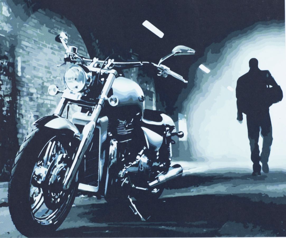 Картина за номерами "Мотоцикл" 40 * 50см, крас.-акрил, пензлик-3шт. (1182)