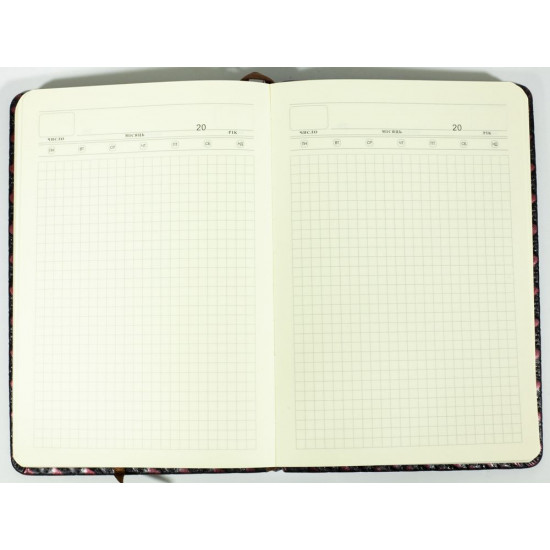 Щоденник недатований клітина  А5 150 аркушів, прошитий 3 кольори (2108)