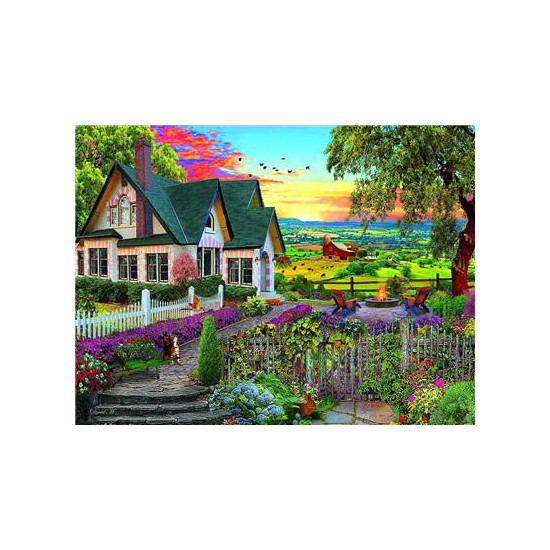 Картина за номерами "Будинок в квітах " 40 * 50см, крас.-акрил, кисть-3шт. (RA3544)