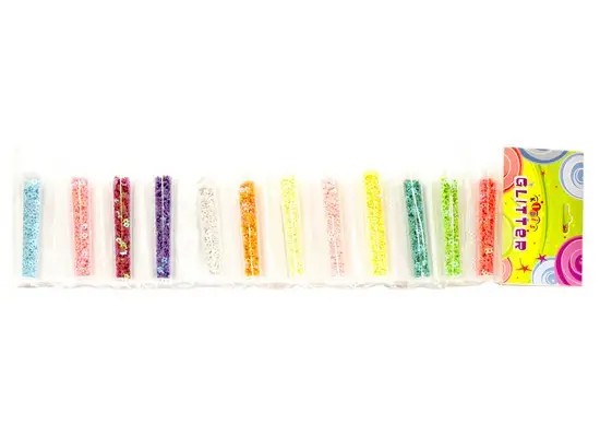 Глиттер неоновый звезды на ленте 12 цветов Разноцветный Unison (1986)