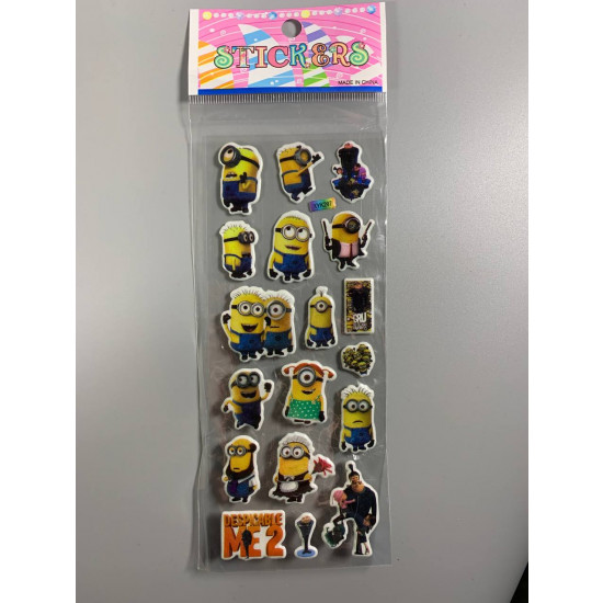 Наклейки 21 х 7см, 20шт/уп Різнокольоровий Unison (XYK-297)