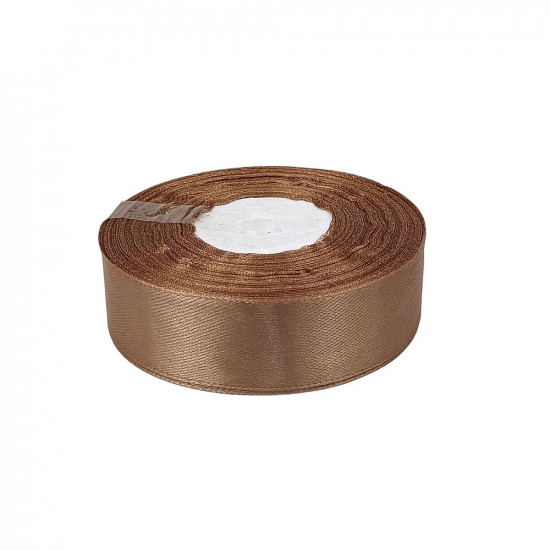 Атласна стрічка 2,5см x 33м Коричневий Marill (LA2533-67)