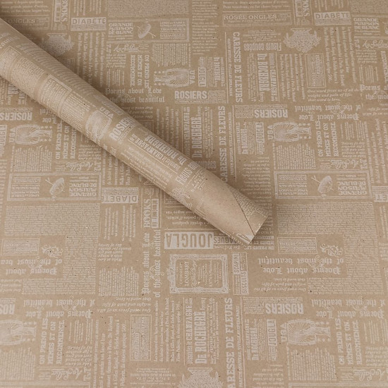 Еко -  крафт, папір подарунковий,  0,6 х 6м,  80г (ECP004)