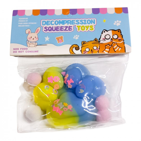 Таба сквиш антистресс  Лапка (712238 yellow + blue)