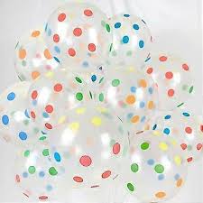 Набор прозрачных воздушных латексных шаров 30см "Горох" - 10шт (1211-5)
