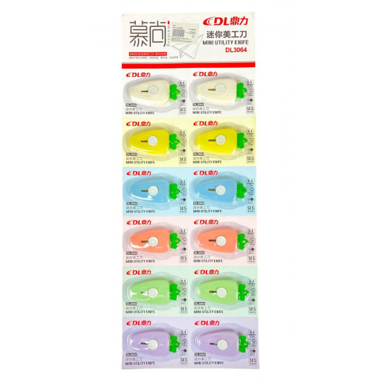 Ніж канцелярський міні 4мм на планшеті, Морква (DL3064)