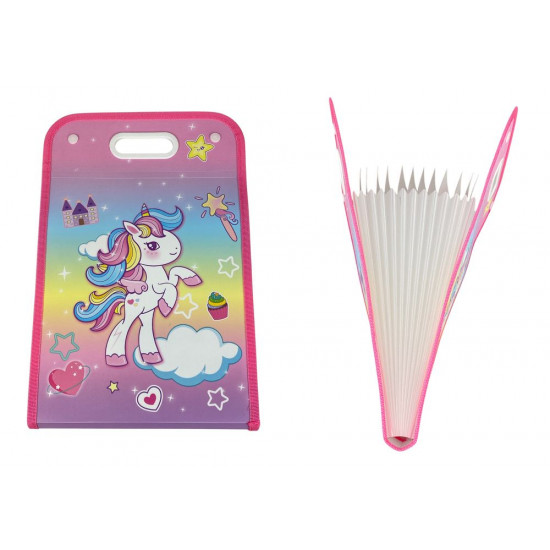 Папка-картотека  А4 пластикова дитяча, 13 відділень (XM137)