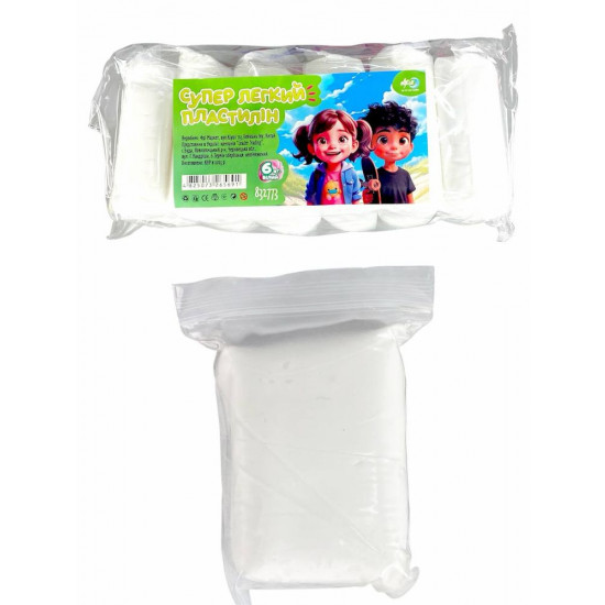 Маса для ліплення супер легкий БІЛИЙ ,6 шт в упаковці,, 200гр зі стеками Білий Без бренду (832773)