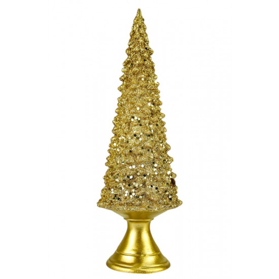 Новорічна ялинка зі  світлодіодними ліхтарями  та блиском, 28 см (L01183)