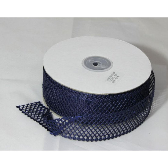 Декоративна тасьма-сітка 4см., 20м. -  navy (TS4020-38)
