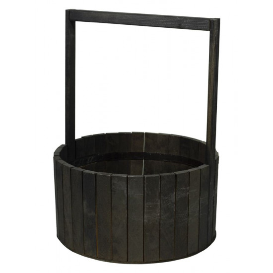 Корзина чёрная деревяная BW-300 (41х30х13см) (BW-300 black)