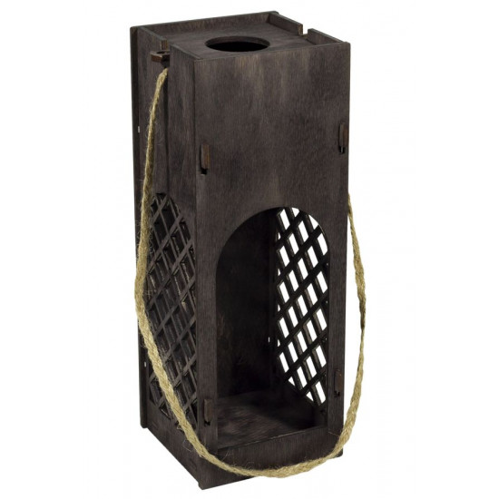 Коробка дерев'яна під пляшку 10х10х28см колiр "бордо" (BWR-B3)