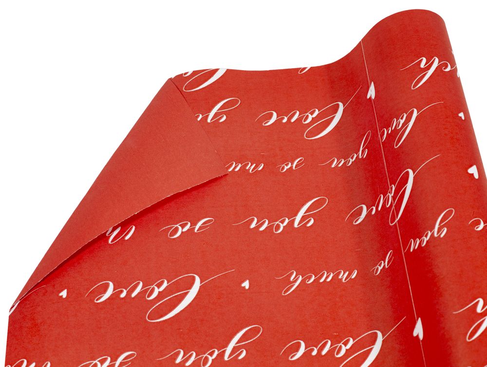 Бумага упаковочная крафт-двосторонний 0,66 х 7м Красный Unison (Пт 501)