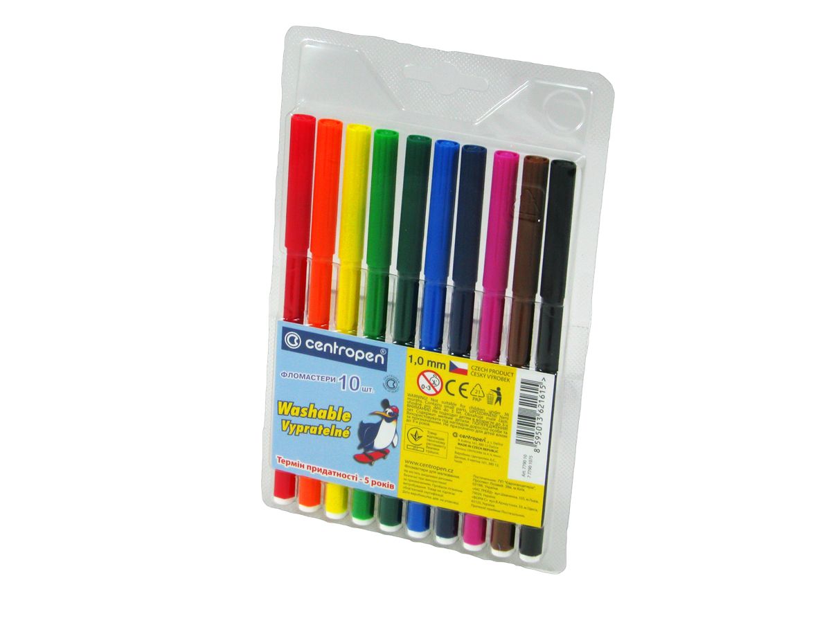 Фломастер centropen (10 кольорів) (7790/10)