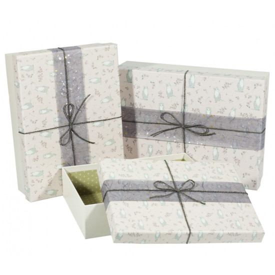 Подарункова коробка 08195-67, прямокутна рожева, 25.5х20.5х10.5cm/21.5х17.5х9.5/16.5х14.5х8.5cm   3шт. в наборі (08195-67)