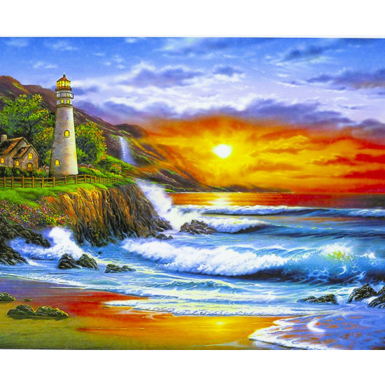 Картина по номерам "Северное сияние" 40*50см,крас.-акрил,кисть-3шт. Разноцветный Unison (8106)