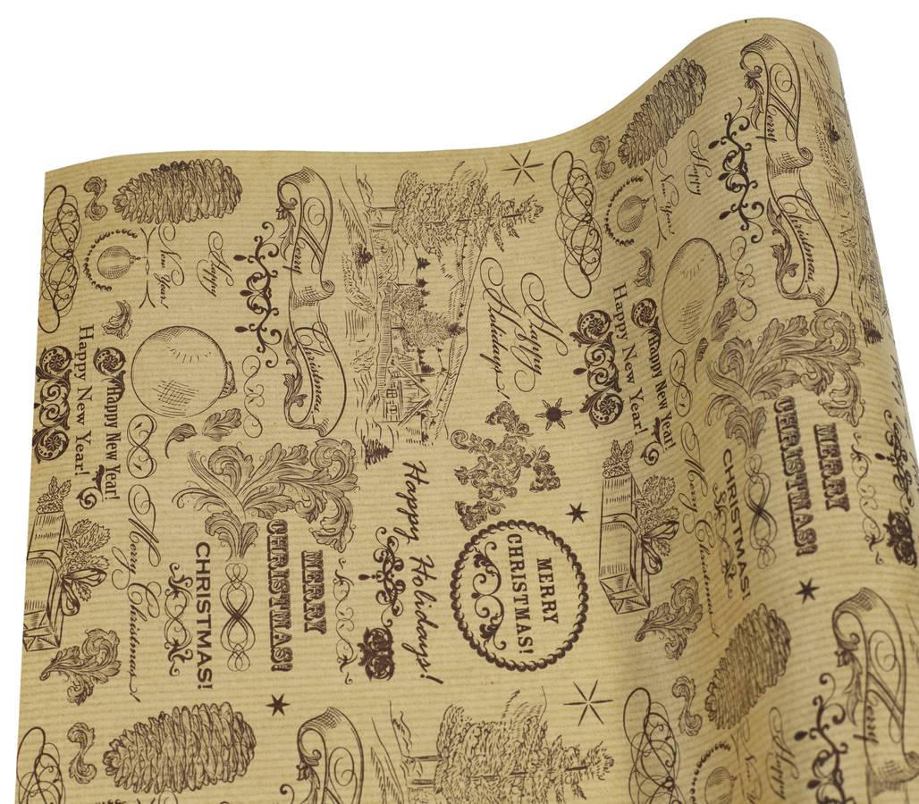 Папір новорічний для пакування подарунків 70см х 7 м (Пт 864.5)