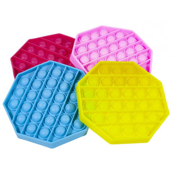 Іграшка-антистрес, пупирка однотонна, "POP IT"  восьмигранна (PI восьмигранник)