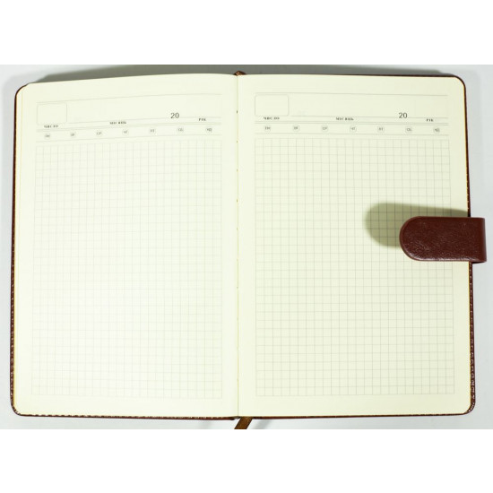 Щоденник недатований клітина  А5 150 аркушів, на магніті золотий край 3 кольори (2106)
