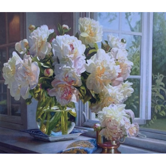 Картина по номерам "Пионы" 40*50см,крас.-акрил,кисть-3шт. (3225RA_B)