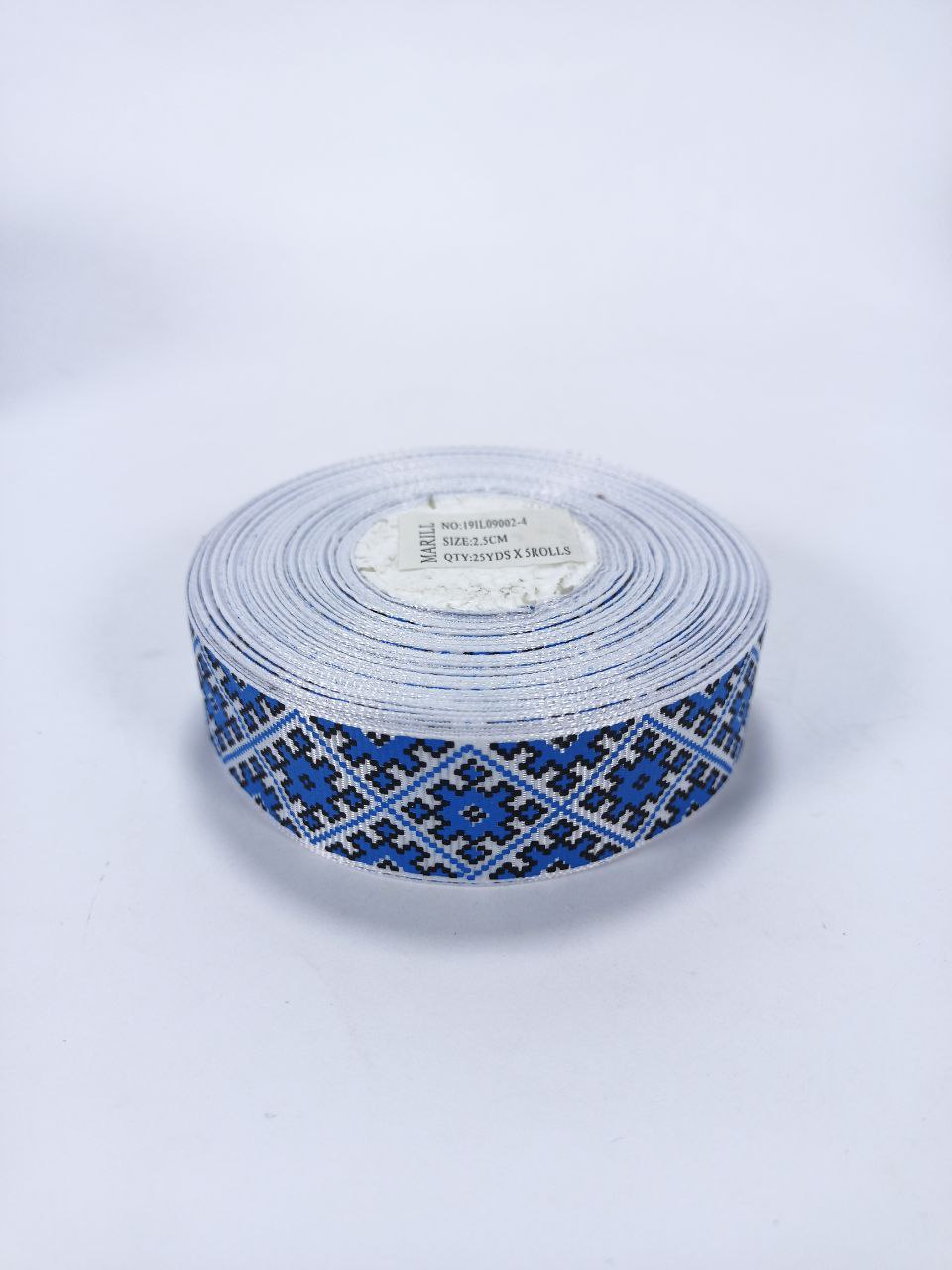 Стрічка репсова 25мм х 22м Синій Unison (191L09002-4/ D02225)