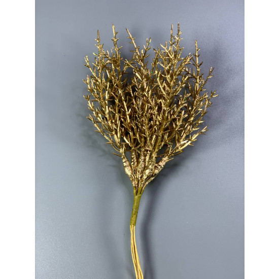 Гілка  золото - 6 гілочок, 20см Золотий Unison (C30288 gold)