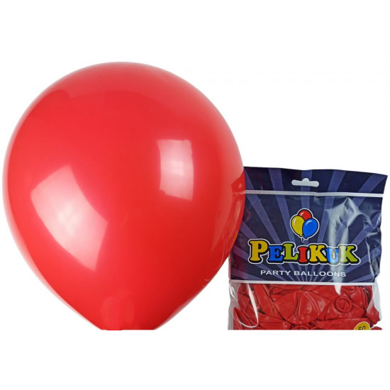 Шарики круглые Pelikuk 13' (33 см) пастель красный, 50шт/уп Красный Pelikuk (1350C-125)