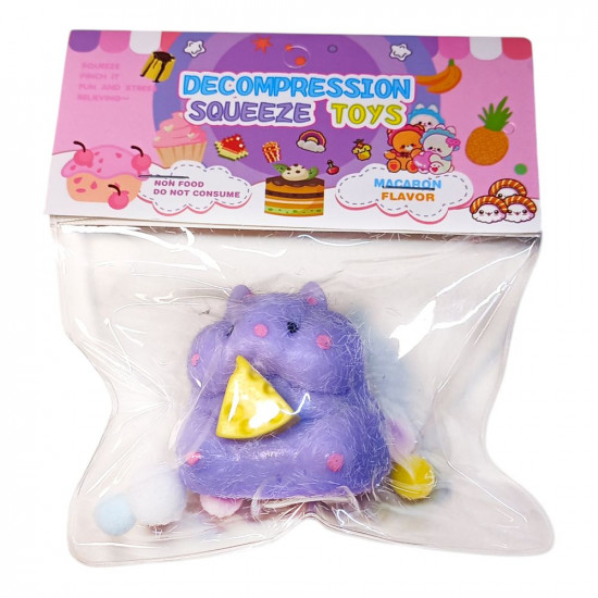 Іграшка-антистерес  5см  Сквіші Таба Хом'як бузковий хутряний (713004  lilac)