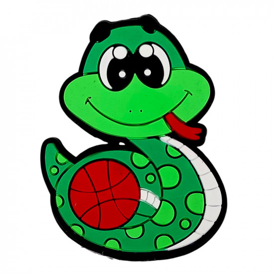 Магніт гумовий "Змія" 5см, 4 види - мікс (105-3)