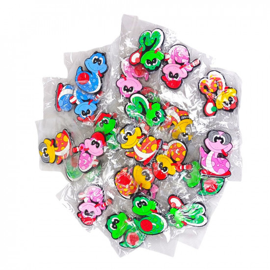 Магніт гумовий "Змія" 5см, 4 види - мікс (105-3)