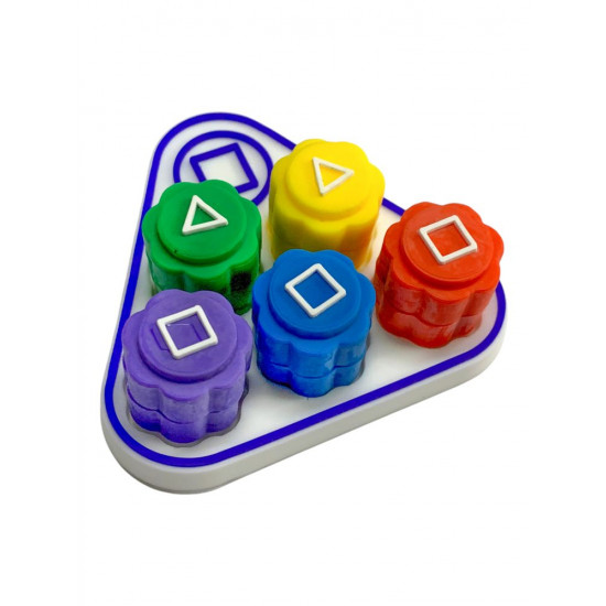 Настільна гра Гонги Гра кальмара кубики 7 х  7 х 7см (трикутник), кубики Ø1,8см, h-2см (Gs-2)