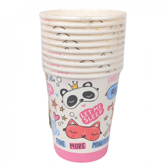 Стаканчики  картонні - 10 штук, 250мл, 228гр (10387)