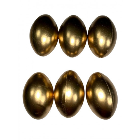 Набір великодніх яєць  6 х 4,5см Золото -6шт (L00155)