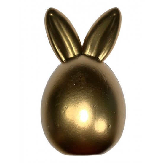 Пасхальне яйце з вухами "Вуханчик" 13 х 7см Золото (L00158 Gold)