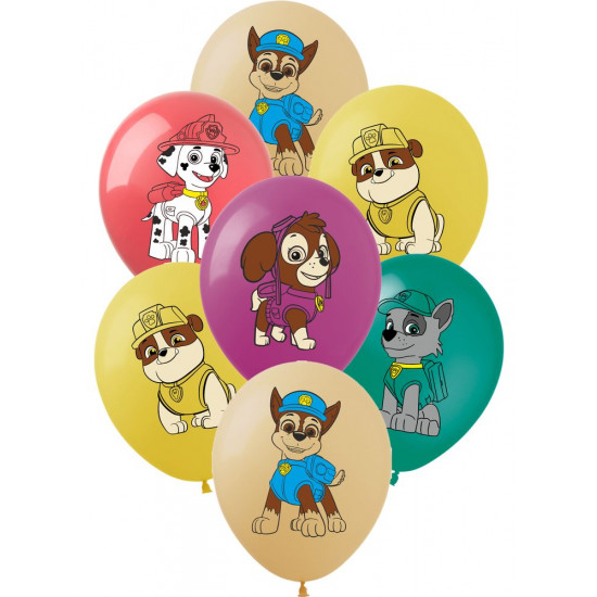 Шарики  латексные 12"(30сm) "Патруль" пастель 1-стр. 10шт (823212)