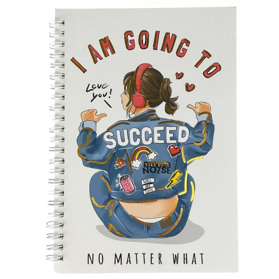 Зошит А5 на спіралі,  60 аркушів 70 гр клітинка,  Дівчинки (DM-2158-20)