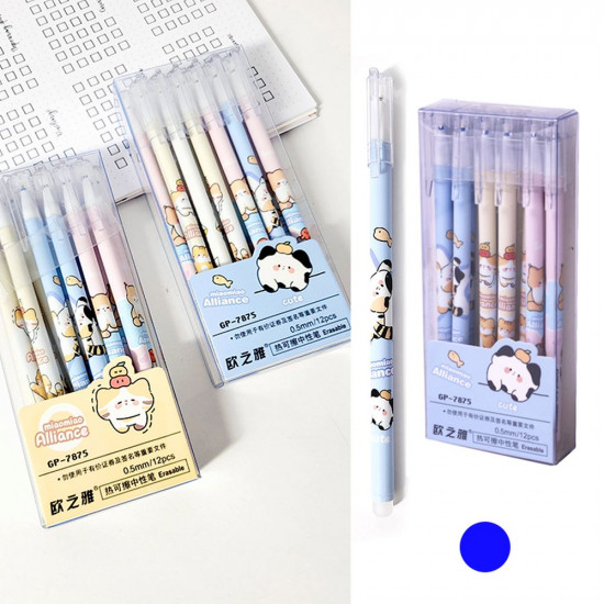 Ручка гелевая, пиши-стирай, 0,5мм синяz Разноцветный Без бренда (7875)