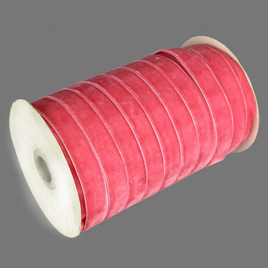 Оксамитова стрічка  1,5 см х 50 ярдів Рожевий Marill (D00815- 07)