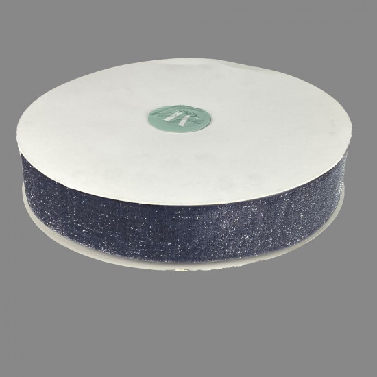 Оксамитова стрічка  блискуча 4,0 см х 30 ярдов Сірий Marill (D16740- dark gray)