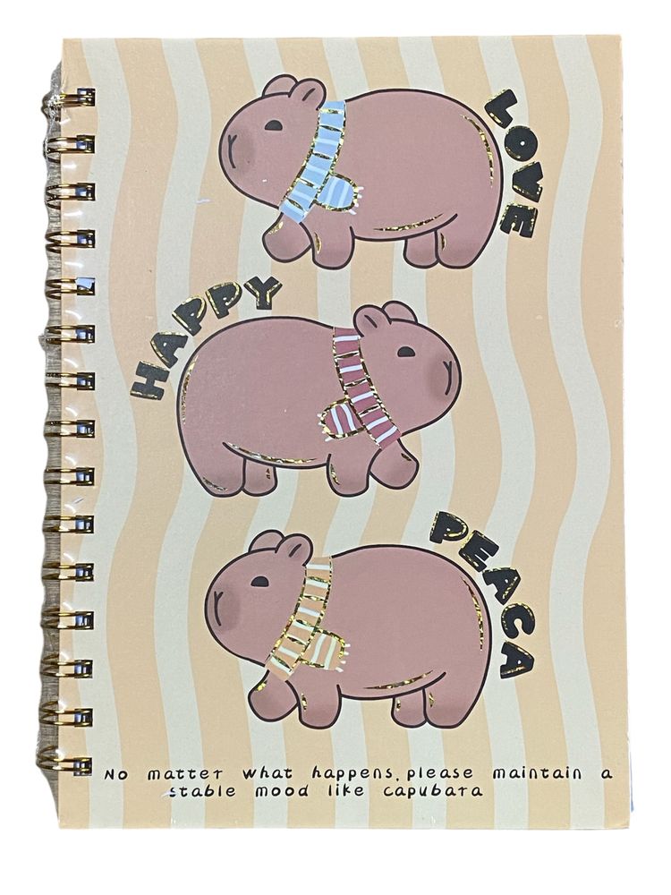 Зошит А5 на спіралі,  80 аркушів 80г/м2 клітинка,  "Капібара" (1813-22)