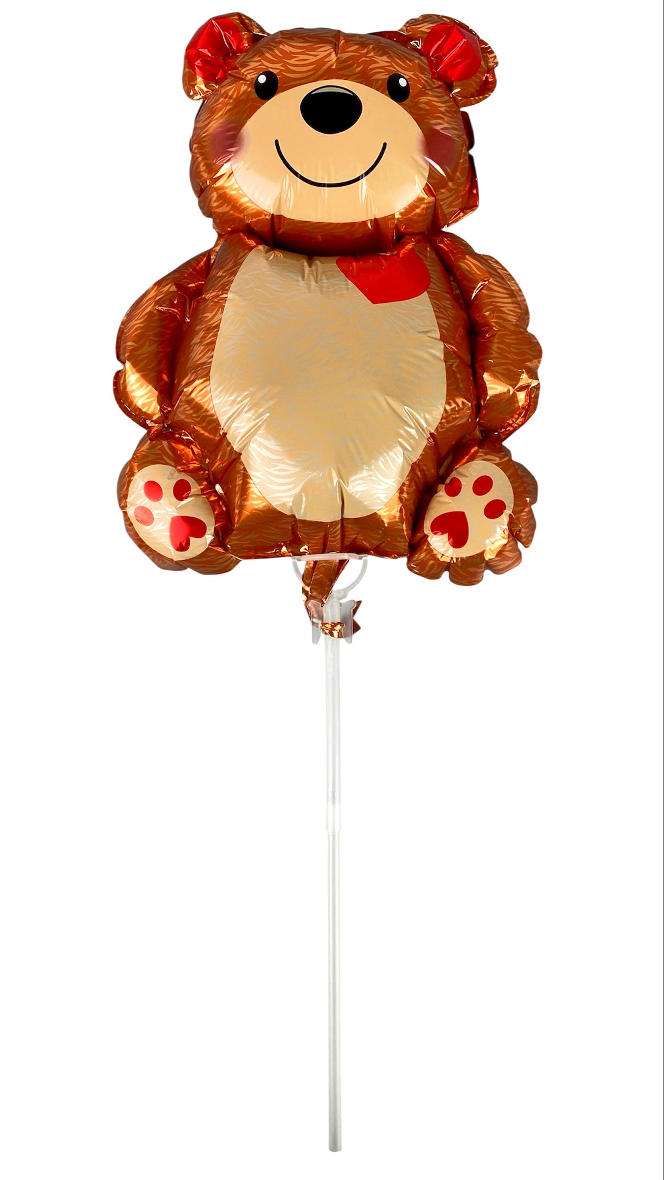 Кулька надувна фольгована mini Myler, Ведмідь + палиця пластикова 30см (BP10835/MN104)