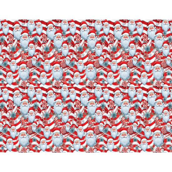 Папір подарунковий  крейдований 80г, новорічний , 100 х 70см  -10 аркушів (PVM10-322NY)